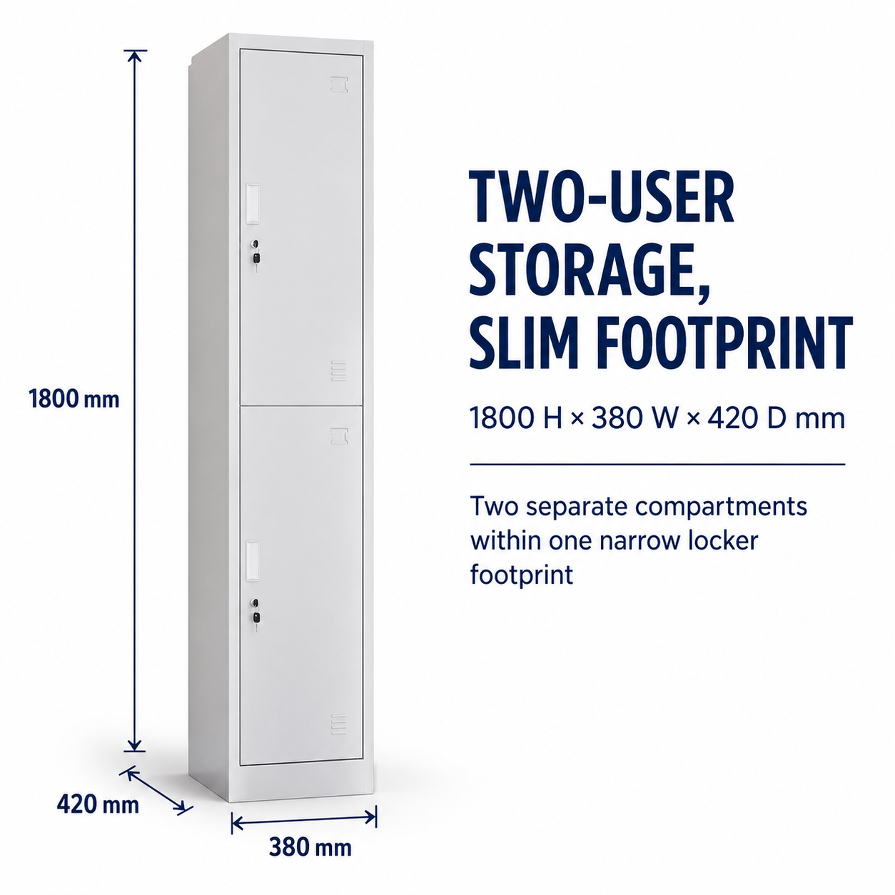 TreeJar 2 door locker Skyland STEL SSL-2 - view 4